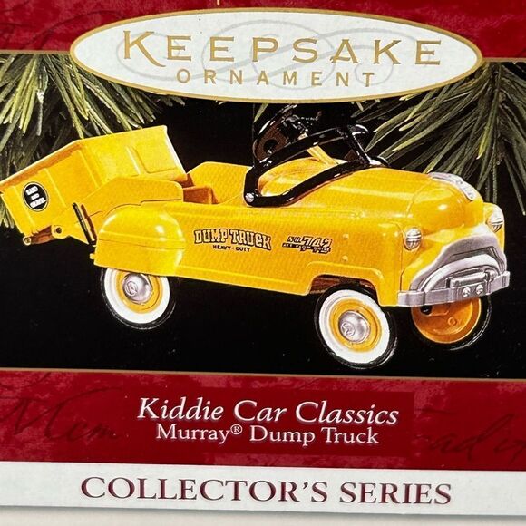 Hallmark keepsake ornament kiddie car classics murray dump truck yellow New - Picture 3 of 5